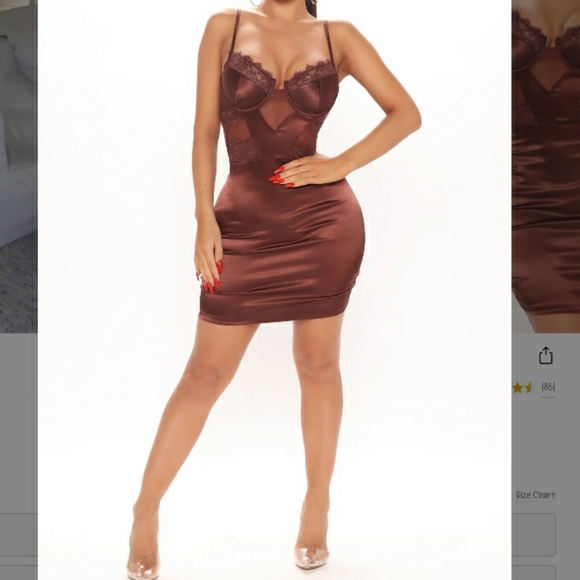 Fashion Nova NWT Satin Mini Dress - Picture 3 of 5